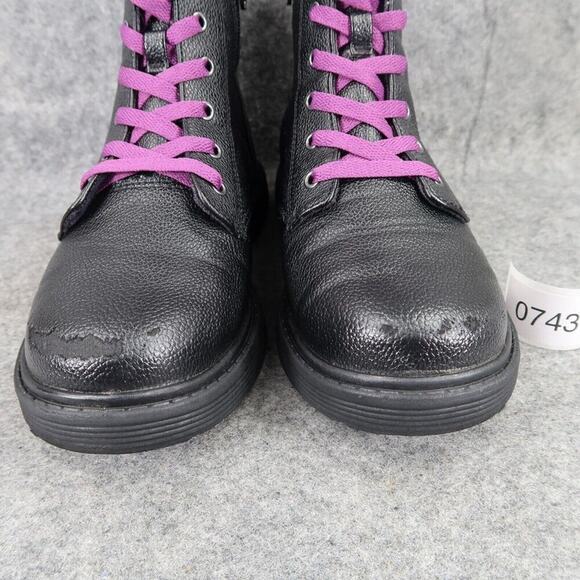 Art Class Shoes Kids 5 Boots Combat Biker Classic Lace Up Zip Black Casual Girls - Picture 4 of 16